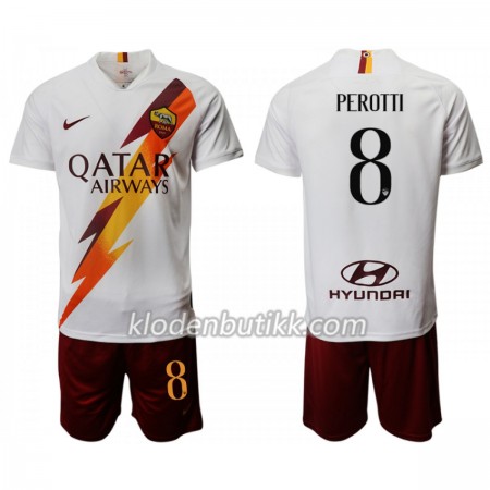 AS Roma PEROTTI  8 Barn Bortedraktsett 2019-2020 Kortermet (+ Korte bukser)